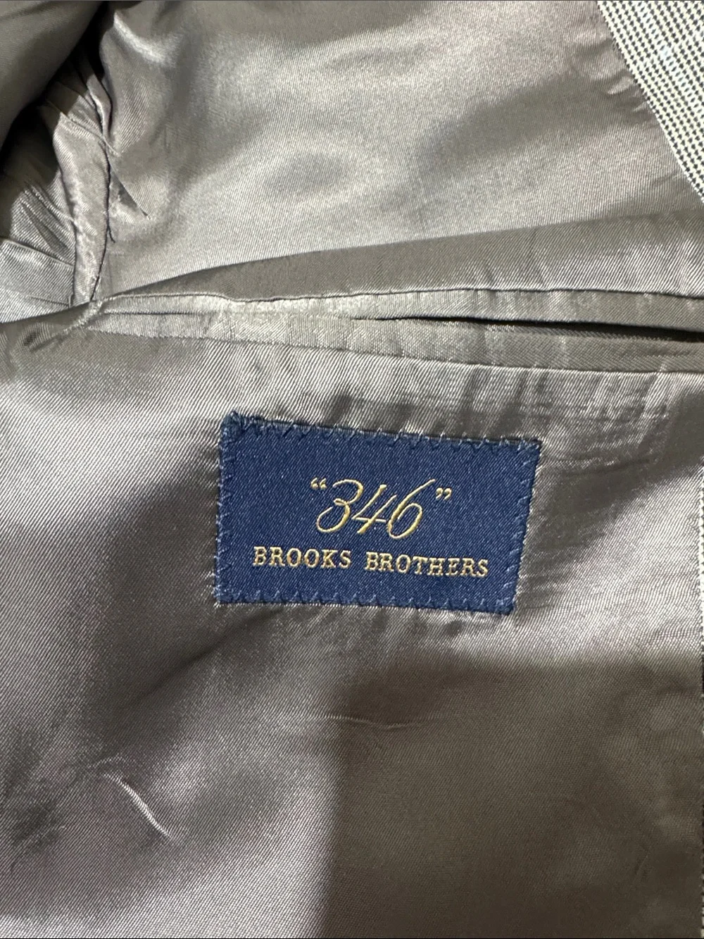 Brooks Brothers mens 40R cream plaid silk wool 2-button sport coat EUC